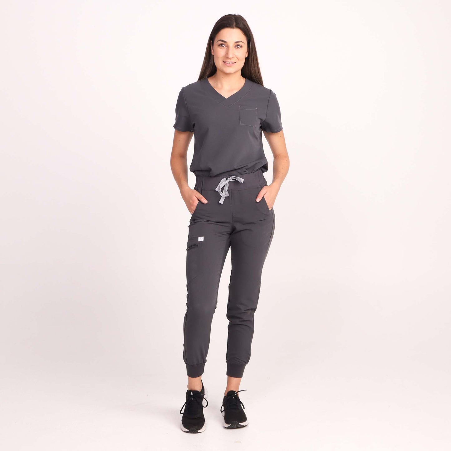 Women's Grey Medical Jogger Scrub Pant