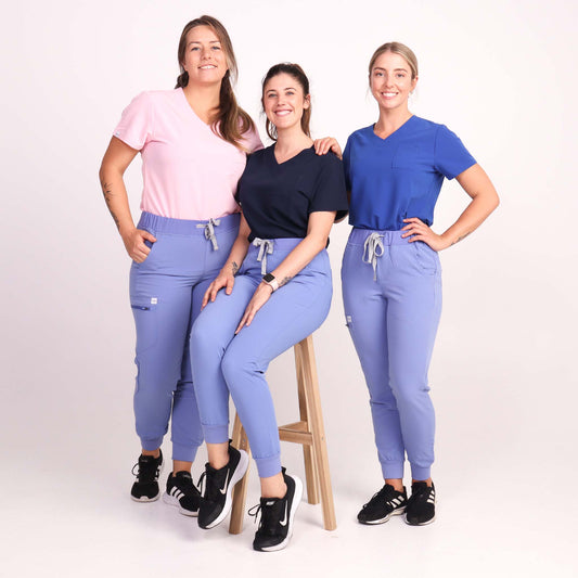 Fit Right Medical Scrubs Light Blue Medical Scrub Jogger Pant