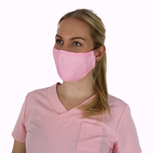 Fit Right Medical Scrubs Face Mask  in Pink 