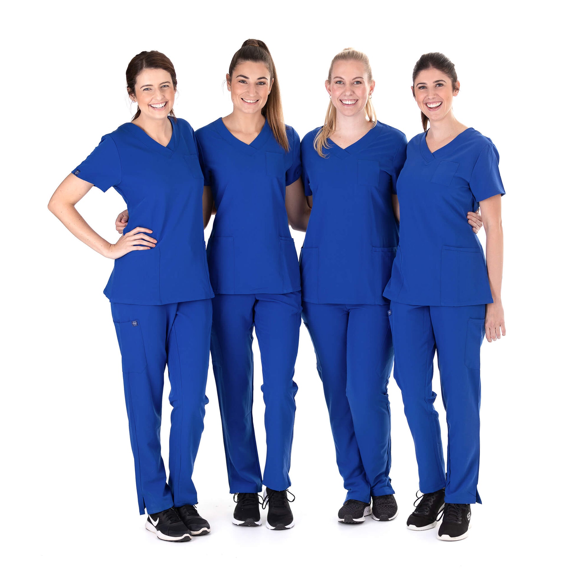 Nurse wearing Royal Blue Medical Scrub Set from Fit Right Medical Scrubs